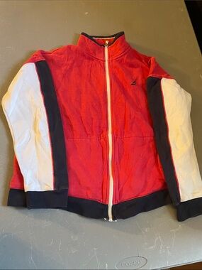 Nautica Red, White & Navy Zip-Front Kids Jacket